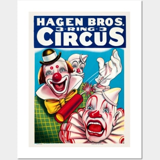 Hagen Bros. Circus Vintage Poster Restored 1900 Posters and Art